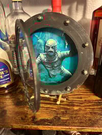 Image 4 of Small Black Lagoon Porthole - Wall Hanger or Bar Decor