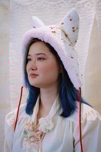 Image 1 of La Modiste: Quilted Cats & Cherries Cat Hat