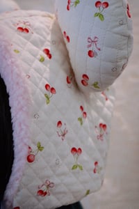 Image 3 of La Modiste: Quilted Cats & Cherries Bear Hat