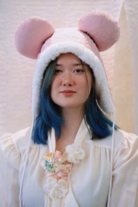 Image 1 of La Modiste: Quilted Bow Bear Hat