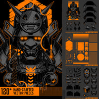 Image 4 of ULTIMATE SAMURAI MECHA VECTOR PACK