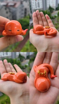 Sleepy golden flames Charmander figurine PRE ORDER