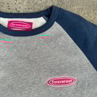 Image 4 of re-Foreverwet Navy Baseball Sweater