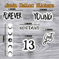 Image 2 of Jimin Tattoo Stickers | Waterproof Vinyl Stickers | Bangtan