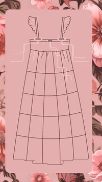 Image 4 of Sweet Swans Custom Made Patchwork Tethered Heart Dress