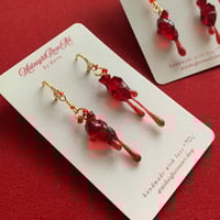 Image 3 of Bleeding Heart— Drop Earrings