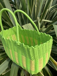 Image 1 of Green Plastic Basket Bag