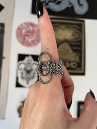 Image 3 of “Triple Shield” Chainmaille Ring 