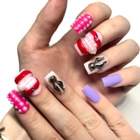 Image 2 of Priklijuojami nagai - Candy Crush (Trumpo ilgio)