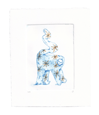 Beastie - Dry point etching - 2/10