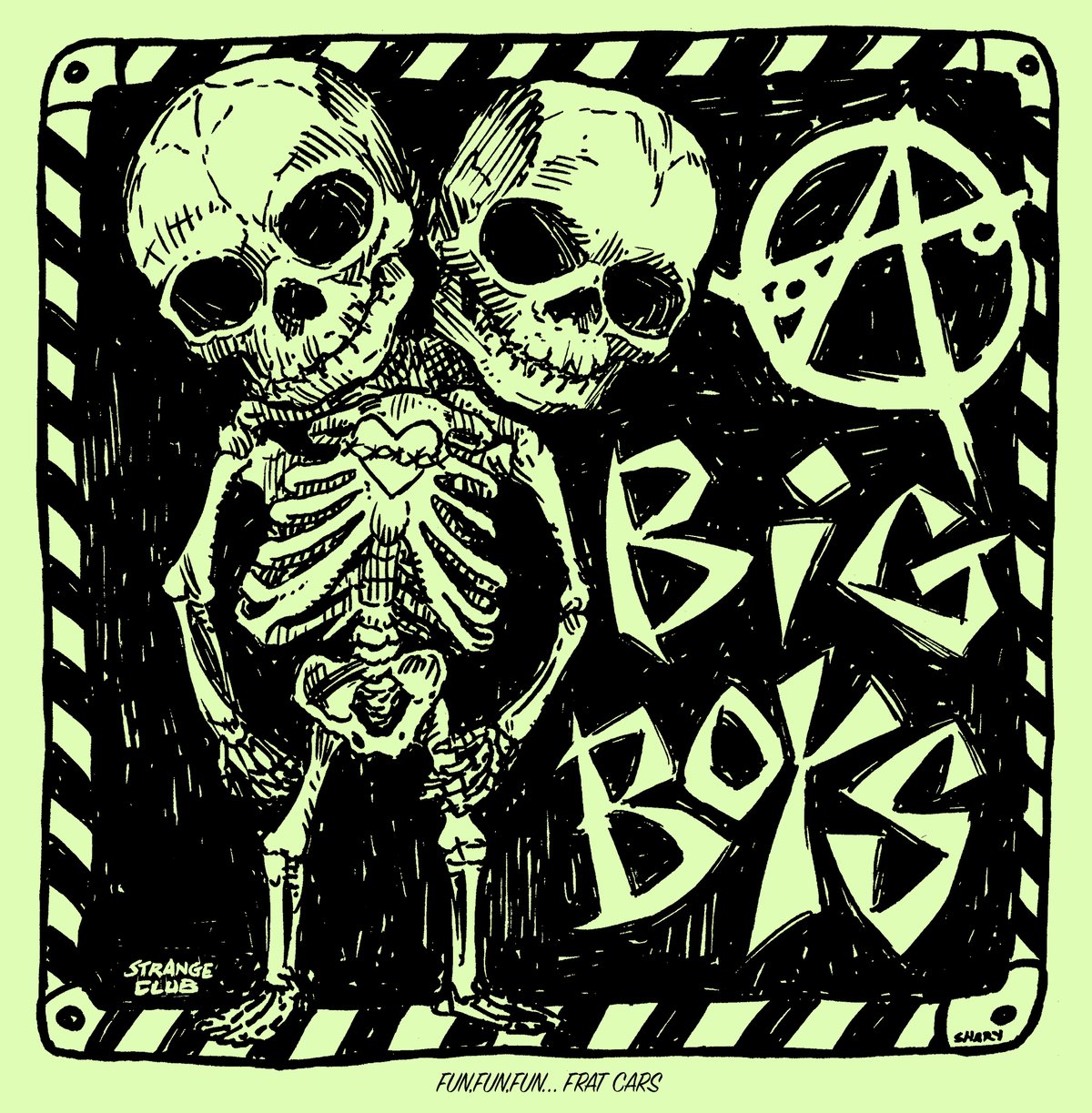 Image of PRE ORDER! BIG BOYS- FUN, FUN, FUN... FRAT CARS GLOW IN THE DARK LP JACKET LTD ED. COLOR VINYL