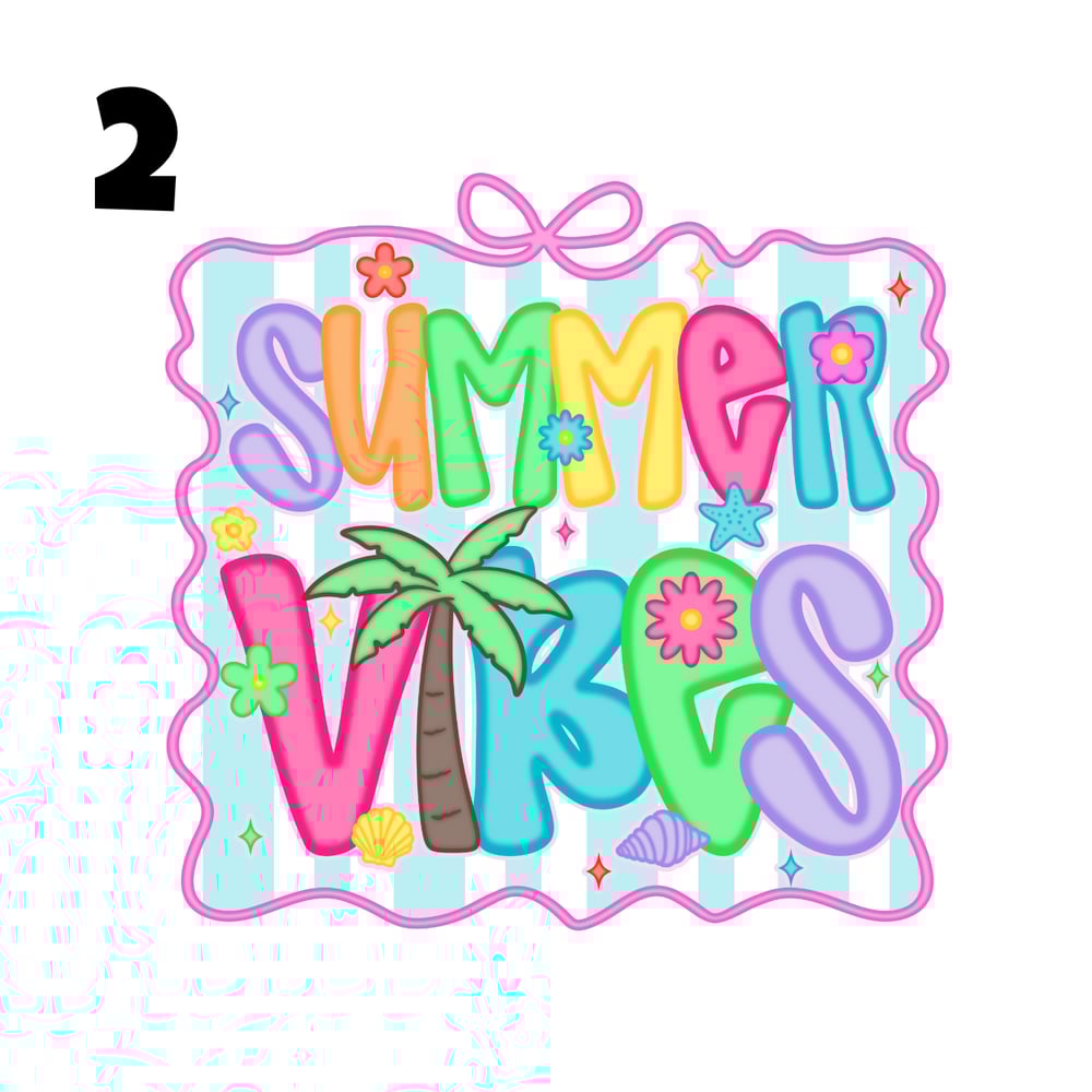 Image of Summer T-shirt ☀️💖  (Different Designs & Colors Available)