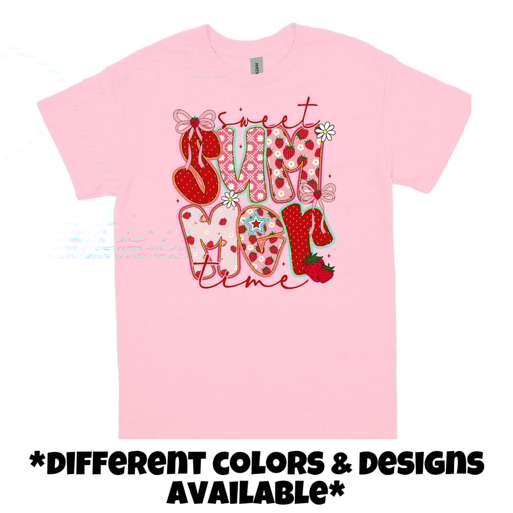 Image of Summer T-shirt ☀️💖 (Different Designs & Colors Available)