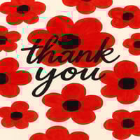 Image 3 of Red Bloom Thank You Card