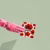 Image 1 of Red Bloom Thank You Card