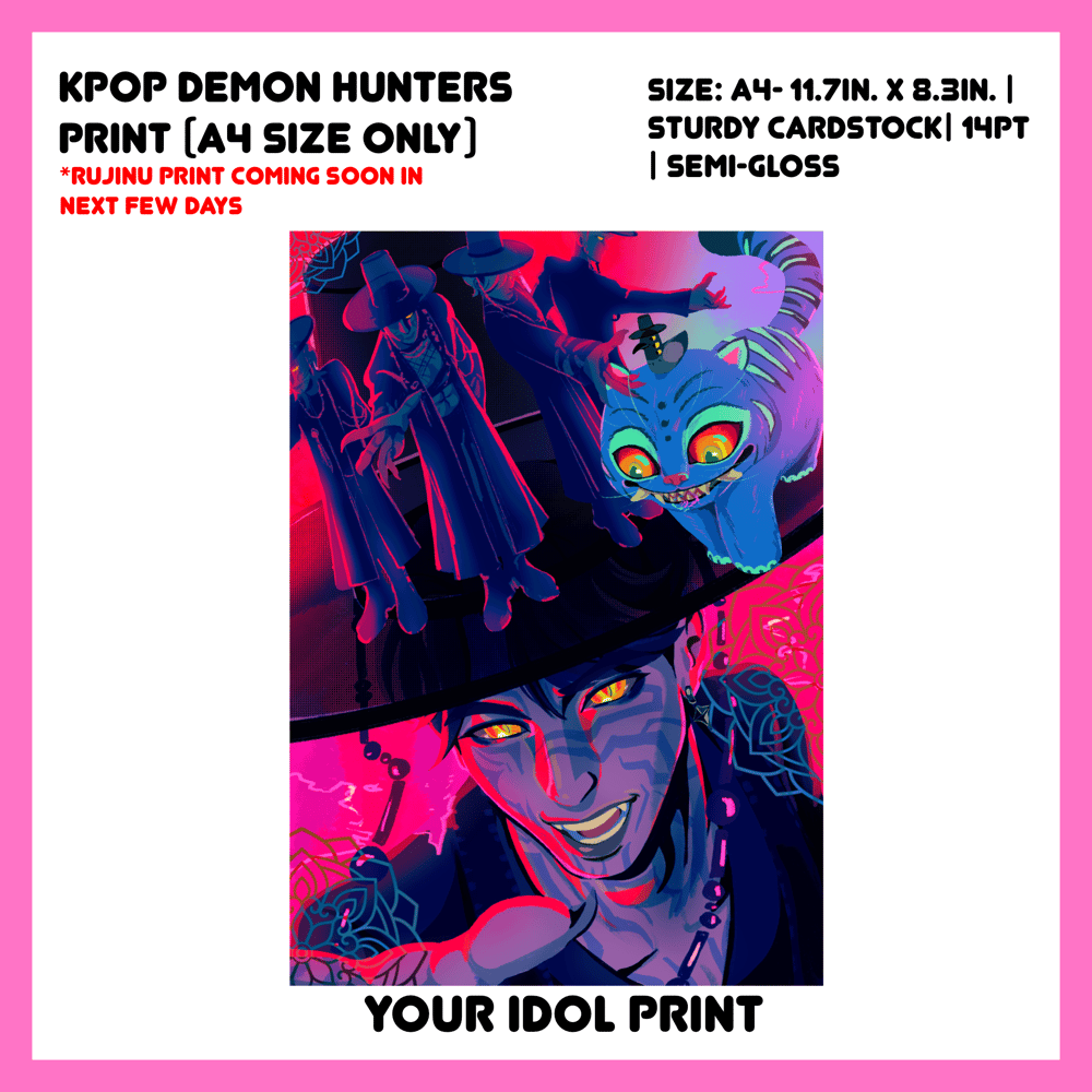 Image of [ PREORDER ] KPOP DEMON HUNTERS A4 SIZE PRINTS