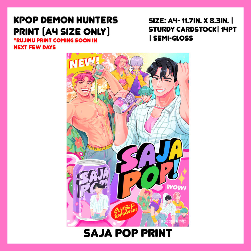 Image of [ PREORDER ] KPOP DEMON HUNTERS A4 SIZE PRINTS