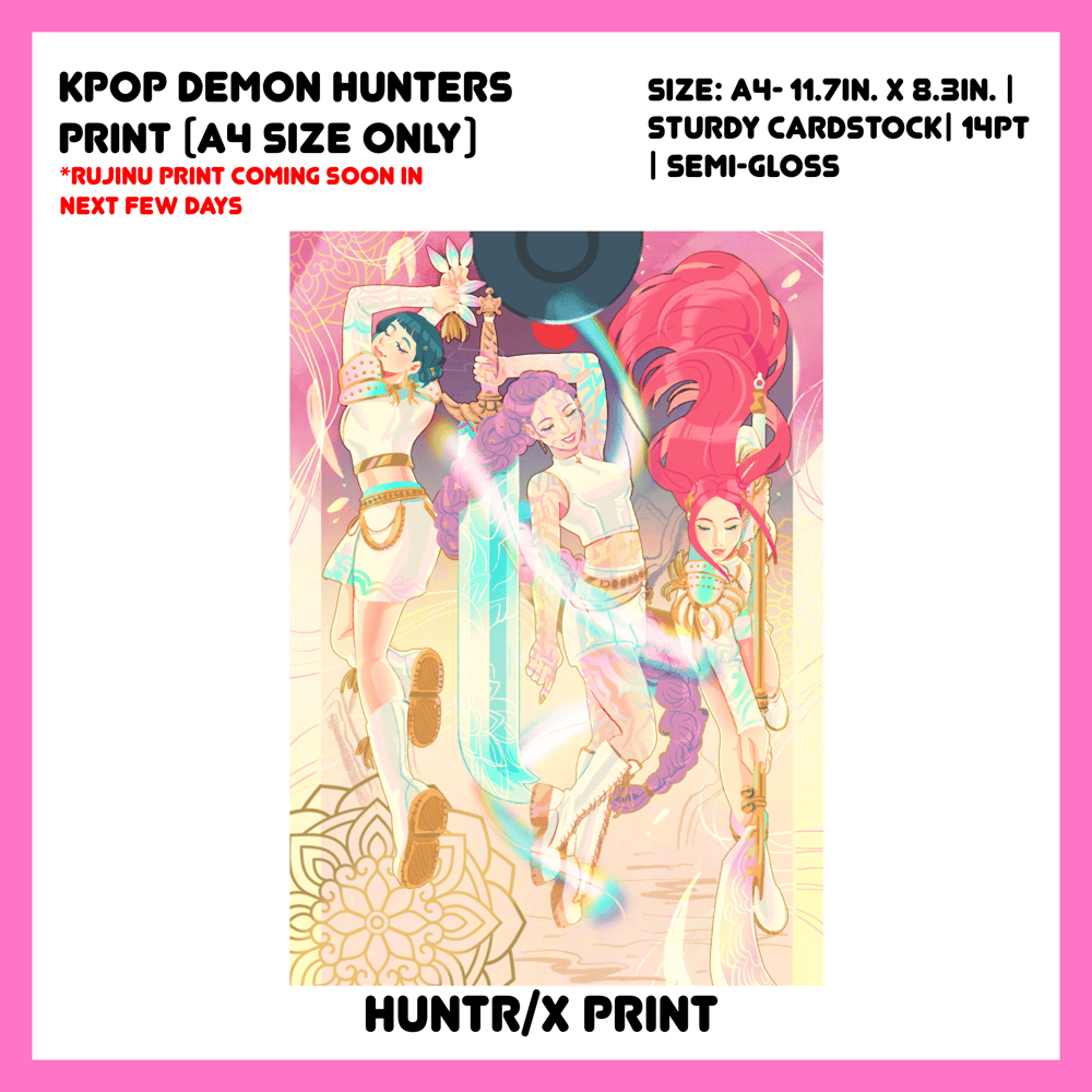 Image of [ PREORDER ] KPOP DEMON HUNTERS A4 SIZE PRINTS