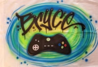 Image of Airbrush T shirt, Video Game Controller Design