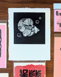 Image 3 of Betta Fish Display graphic linocut artwork by Hello Magnolia