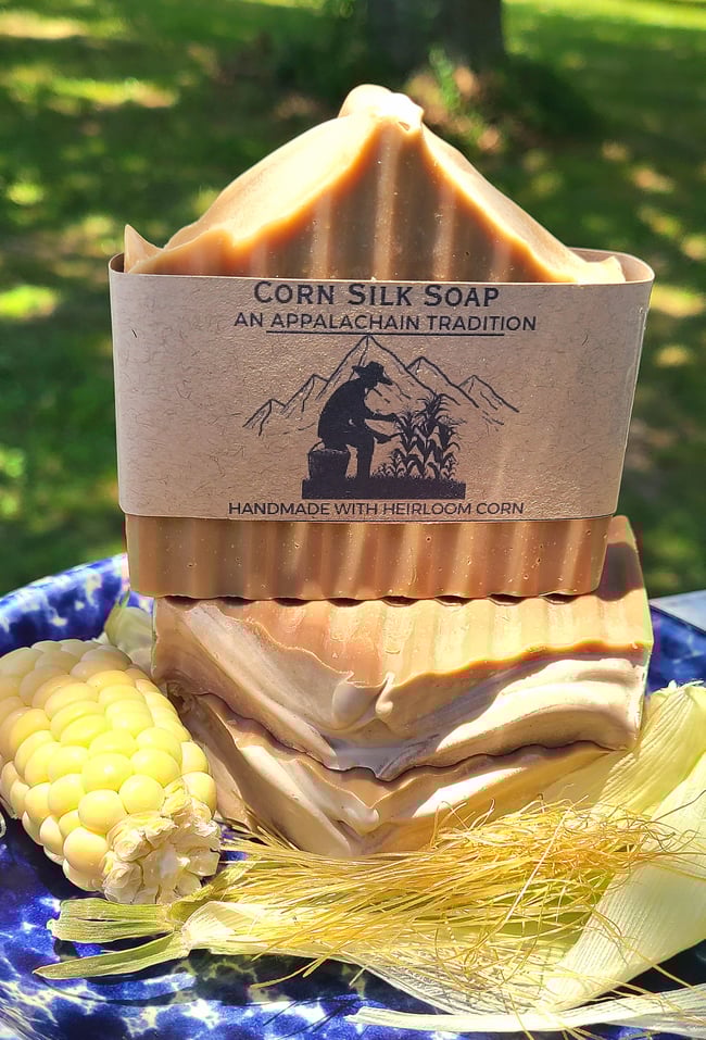 Natural Heirloom Corn Silk Soap Bar 4 Oz