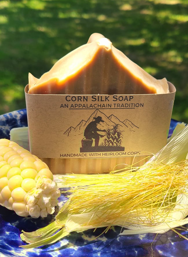 Natural Heirloom Corn Silk Soap Bar 4 Oz