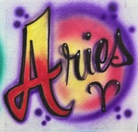 Image of Airbrush T shirt, Zodiac Design