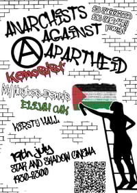 Anarchist's Against Apartheid: Fundraiser Gig Tickets for the Scotswood 3/Palestinian Red Crescent