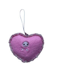 Image 2 of pink felt calico keychain  ♡ྀི ₊