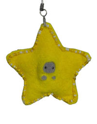 Image 1 of beaded star calico keychain ✮⋆˙