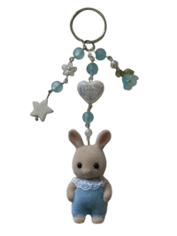 blue bunny calico critter keychain ₍ᐢ. .ᐢ₎ ₊˚⊹♡