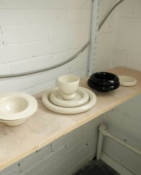 Image 1 of Chunky Plate in Ivory Gloss, Imperfect