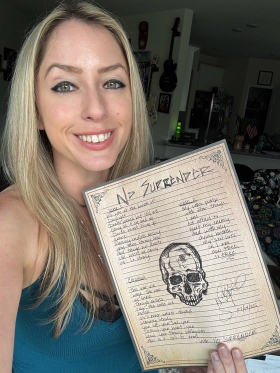 Image of Custom Hand-written Lyric Sheet