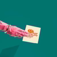 Image 1 of Happy Birthday Flame Lily Card