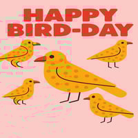 Image 3 of Happy "Bird-Day" Card
