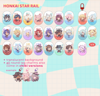 Image 2 of Honkai Star Rail 2" Epoxy Gummy Charms
