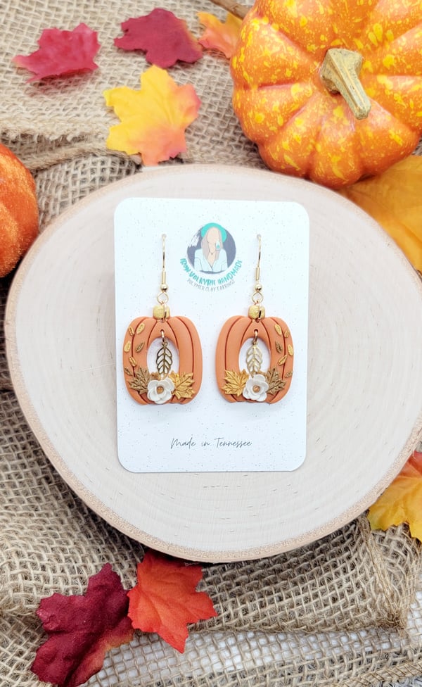 Image of Autumn Elegance Pumpkin Dangle