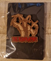 Image 1 of Blasphemy wooden pin (limited edition)