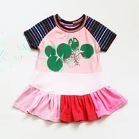 Image 1 of lilpad pink 18m baby courtneycourtney short sleeved repleat pleated twirly dress