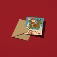 Image 2 of Yeehaw Santa Claus Card