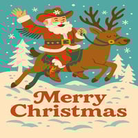 Image 3 of Yeehaw Santa Claus Card