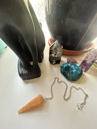 Image 3 of Orange Aventurine Crystal Pendulum-Reiki infused