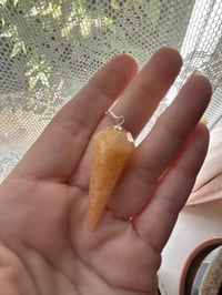 Image 4 of Orange Aventurine Crystal Pendulum-Reiki infused