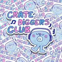 Crate Diggers Club Logo Sticker