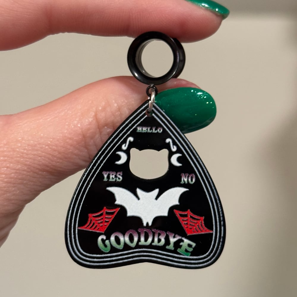 Image of Spooky Planchette Dangles (sizes 4g-2")