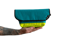 Teal & Yellow Bar/ Sling Bag