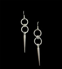 double circle spike earrings 