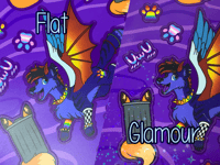 Image 2 of Furry Sticker Bomb Sparkledog Sticker Sheet (Holographic and Flat)