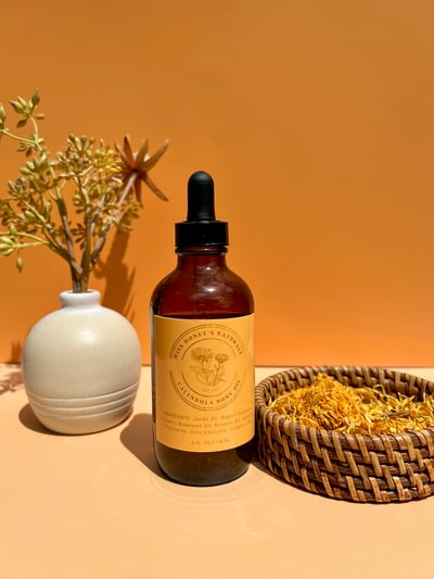 Image of 4 oz Calendula Infused Face & Body Oil | Vegan, Fragrance-free