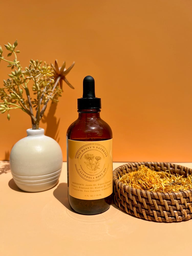 Image of 4 oz Calendula Infused Face & Body Oil | Vegan, Fragrance-free